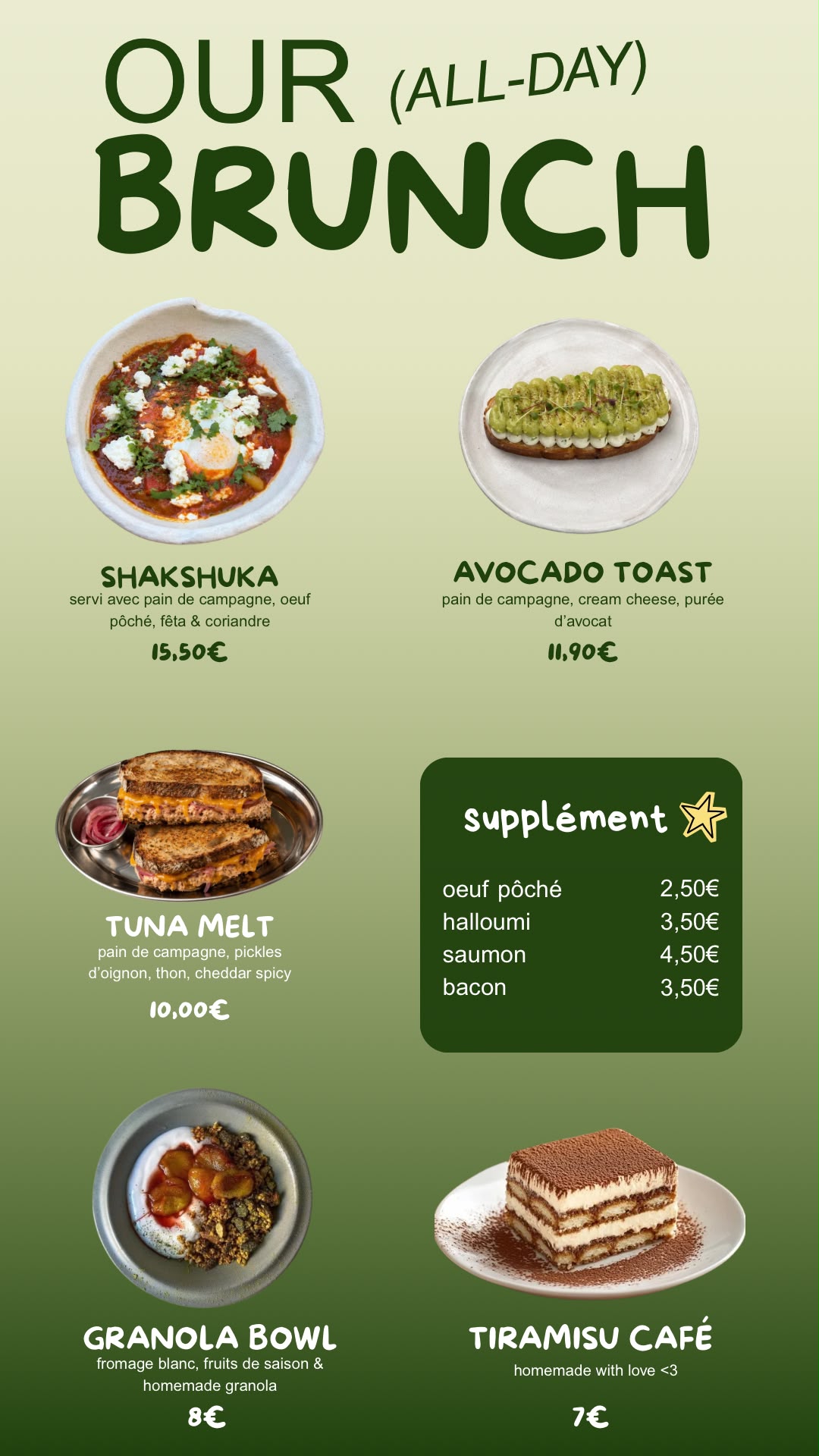 Menu Partie 2