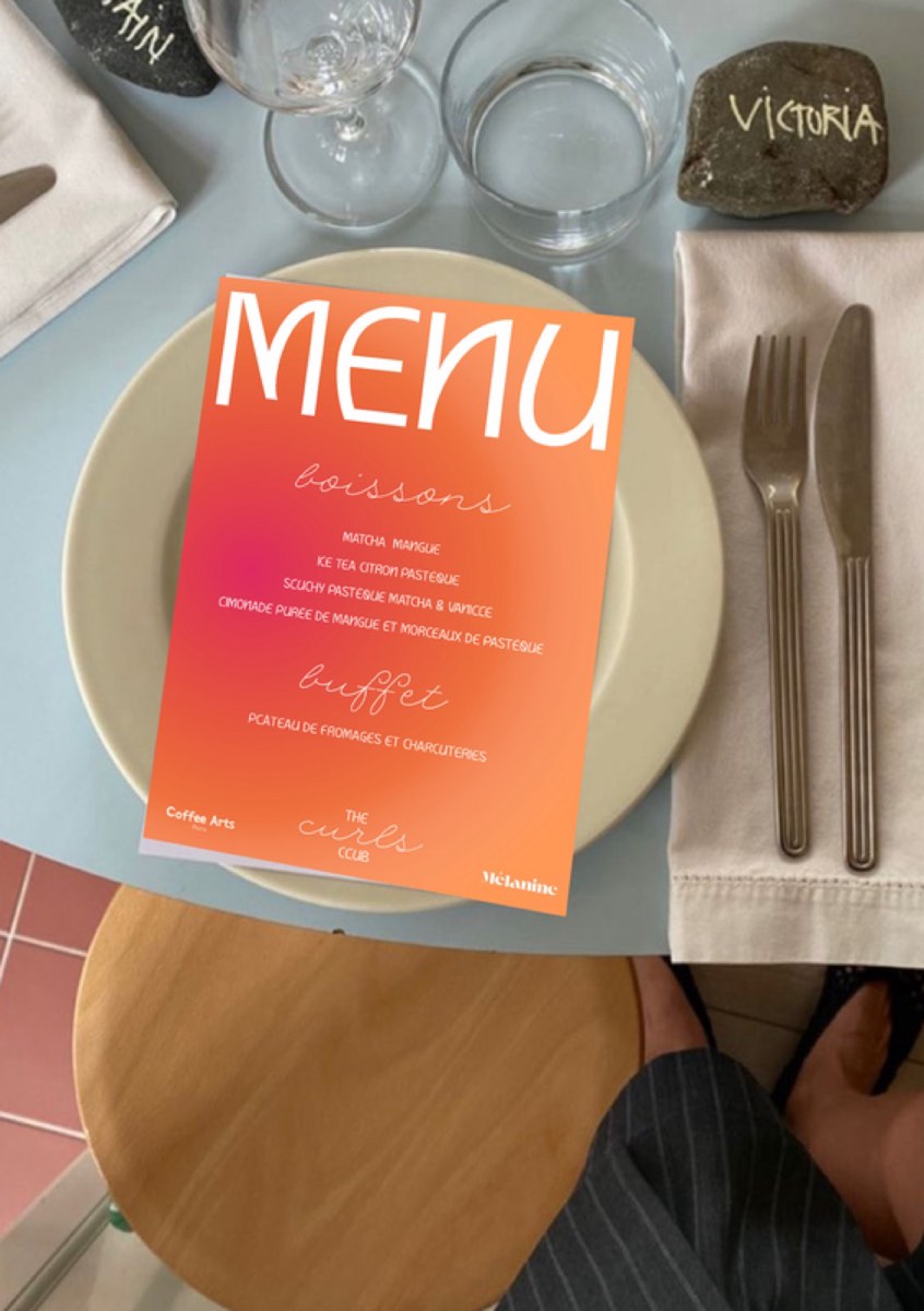 Menu personnalisé pour un événement