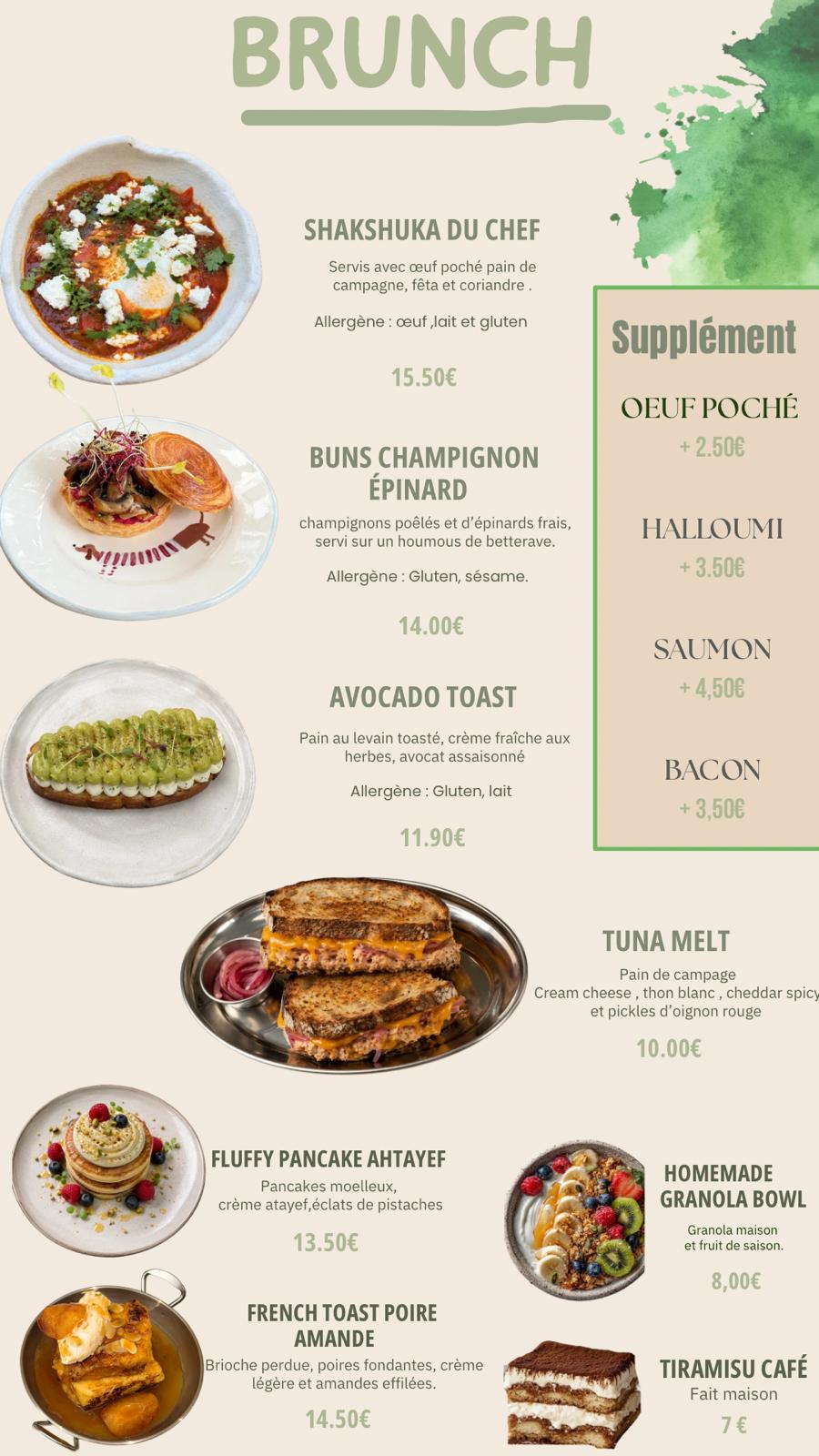 Menu Partie 2